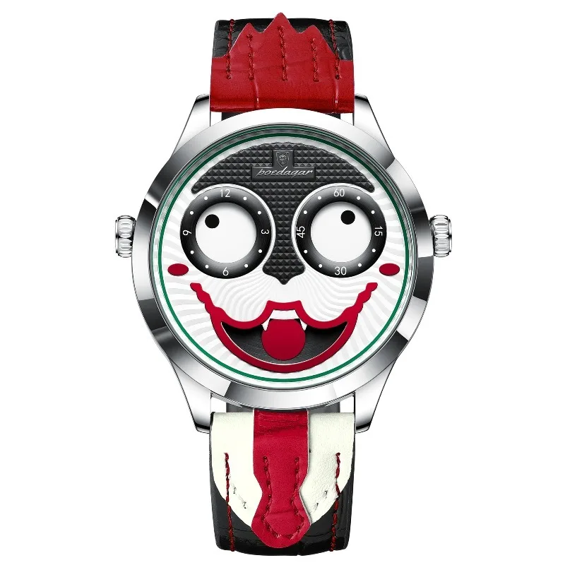 Suitable for Clown Men's Fashion Trend Waterproof Quartz Foreign Wrist Belt Watches Famous