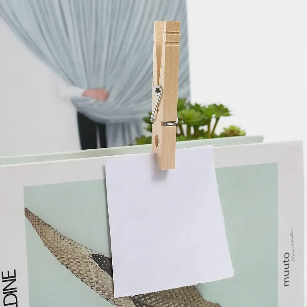 50 stücke Wäsche klammern aus Holz Wäsche klammern Hoch leistungs holz clips zum Aufhängen von Kleidungs bildern im Freien – Detail 4