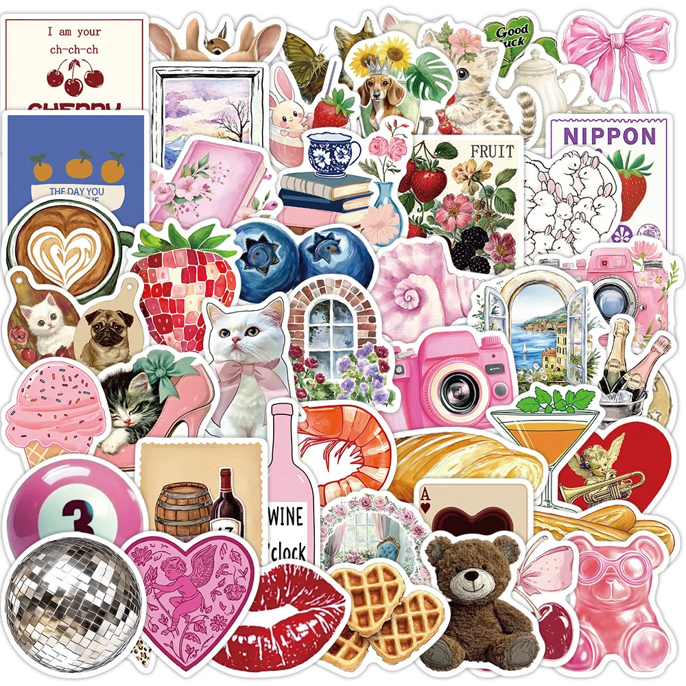 Phone Cases Pinterest - 50 шт. розовые наклейки Aesthetic Pinterest