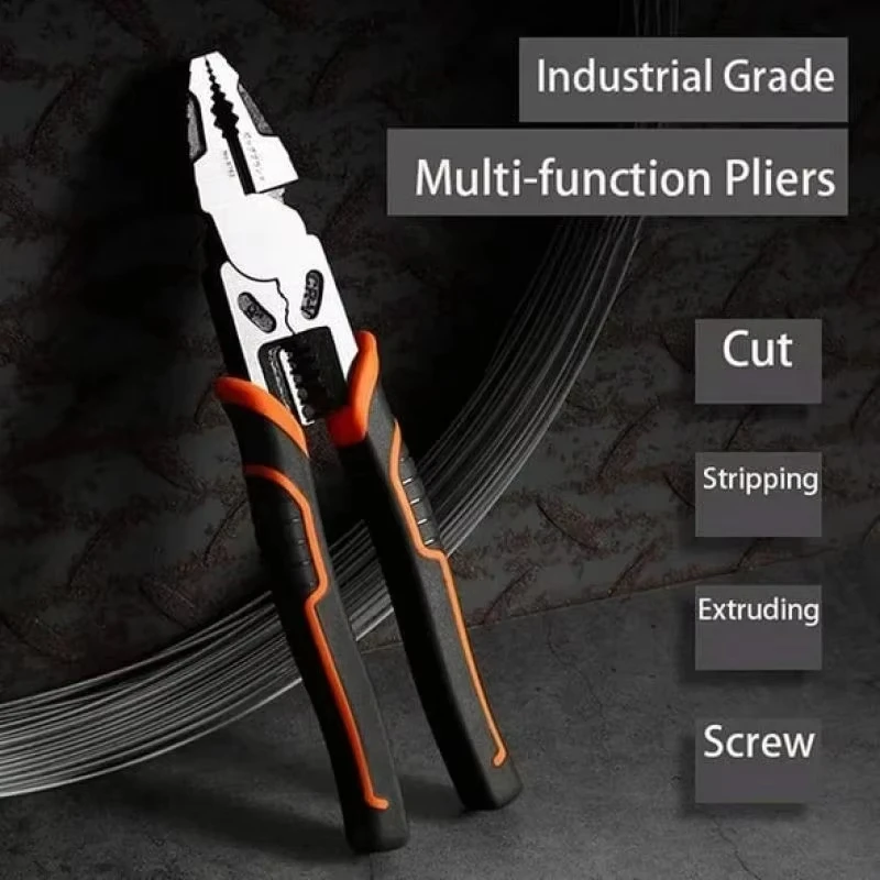 9 Inch Multifunctional Wire Stripping Pliers Heavy Duty Wire Pliers Hand Tools 4-In-1 Lineman Plier Industrial-Grade Wire Pliers