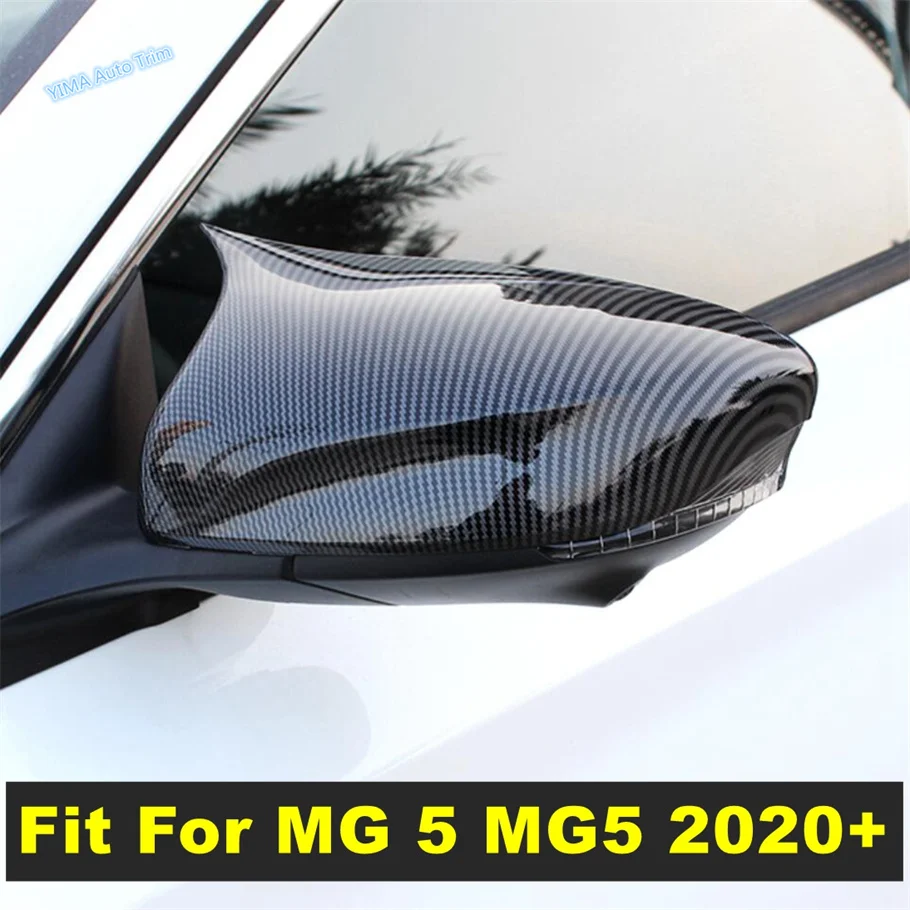 

Ox Horn Blade Style Rearview Mirror Protector Shell Cover Trim For MG 5 MG5 2020 - 2023 Black / Carbon Fiber Look Accessories