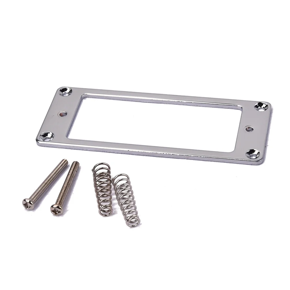 

Mini Flat Metal Humbucker Pickup Rings 2mm Thick Silver Finish for Short Guitars Edge Covering Guitar Pickup Rings