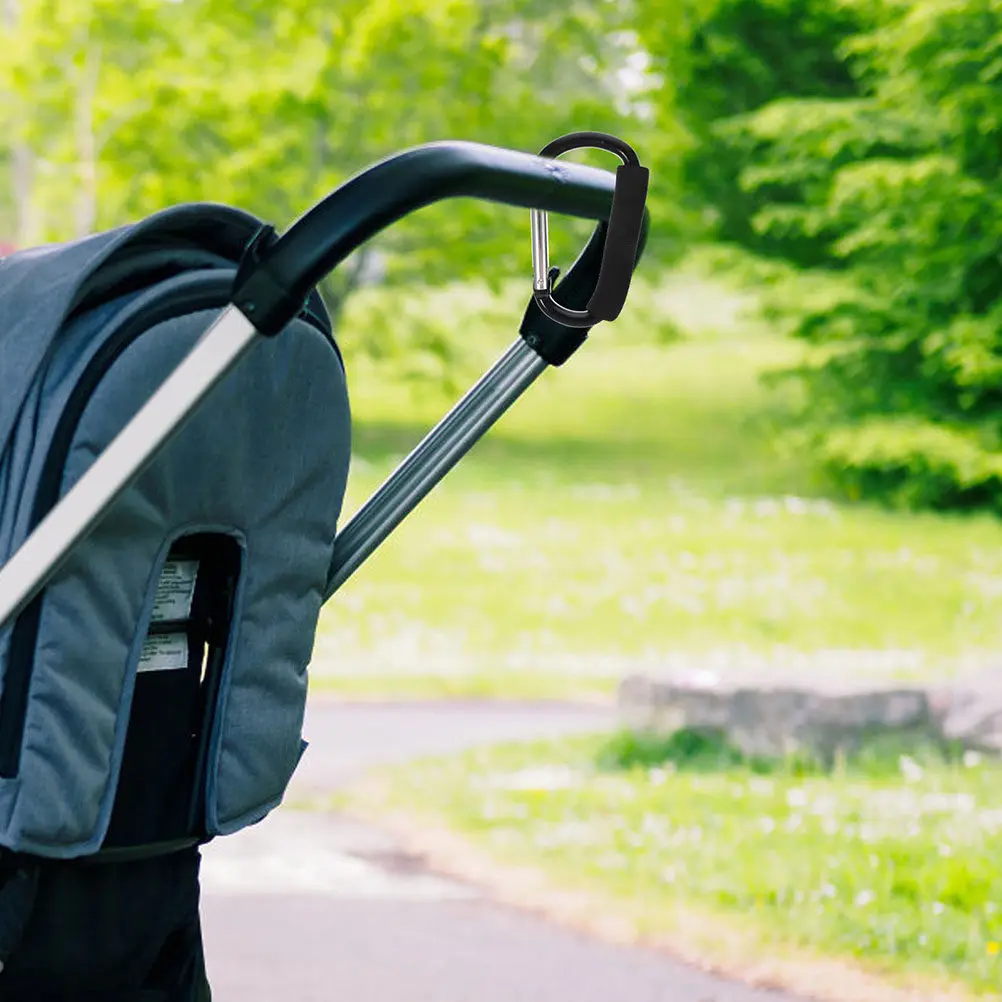

3Pcs Baby Stroller Hooks Heavy Duty Portable Carabiner Clips Shopping Cart Hanging Hangers Convenient Stroller Accessories