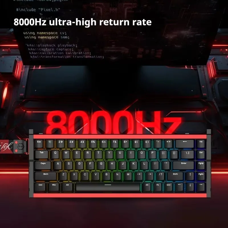 MG68 All Aluminum CNC Magnetic Axis Tri Mode Gaming Keyboard Controller 0.01 Accuracy Socd Hot Plug 8K Esports PC keyboard RGB