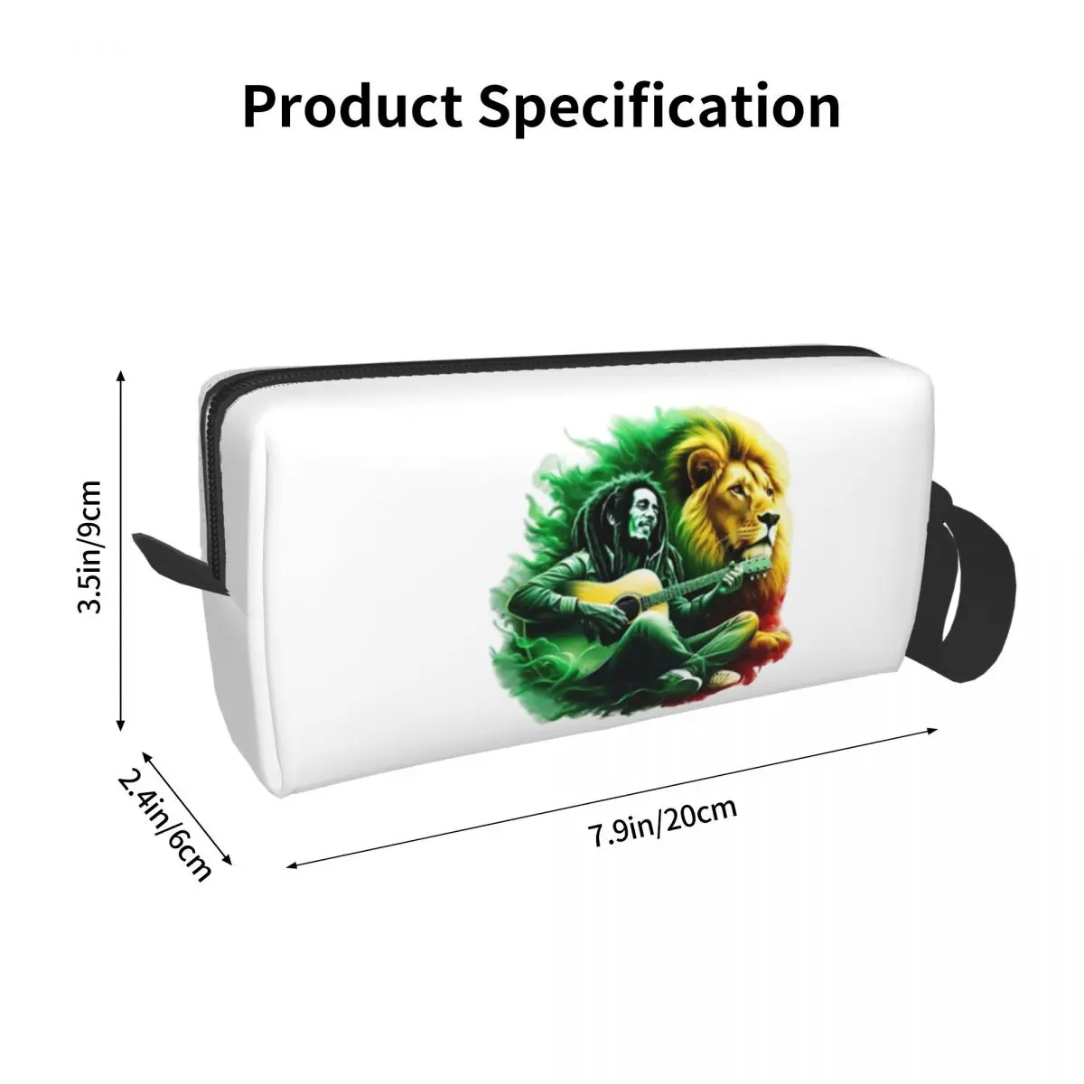 Bob Marley One Love Makeup Bag Cosmetic Organizer Storage Dopp Kit for Women Beauty Travel Pencil Case