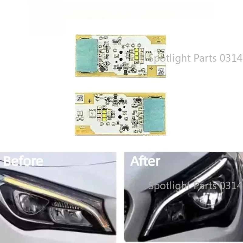 

For Mercedes Benz CLA Coupe 2016 2017 2018 2019 White Headlights DRL Light Source PCB Circuit Board Chip Daytime Running Light
