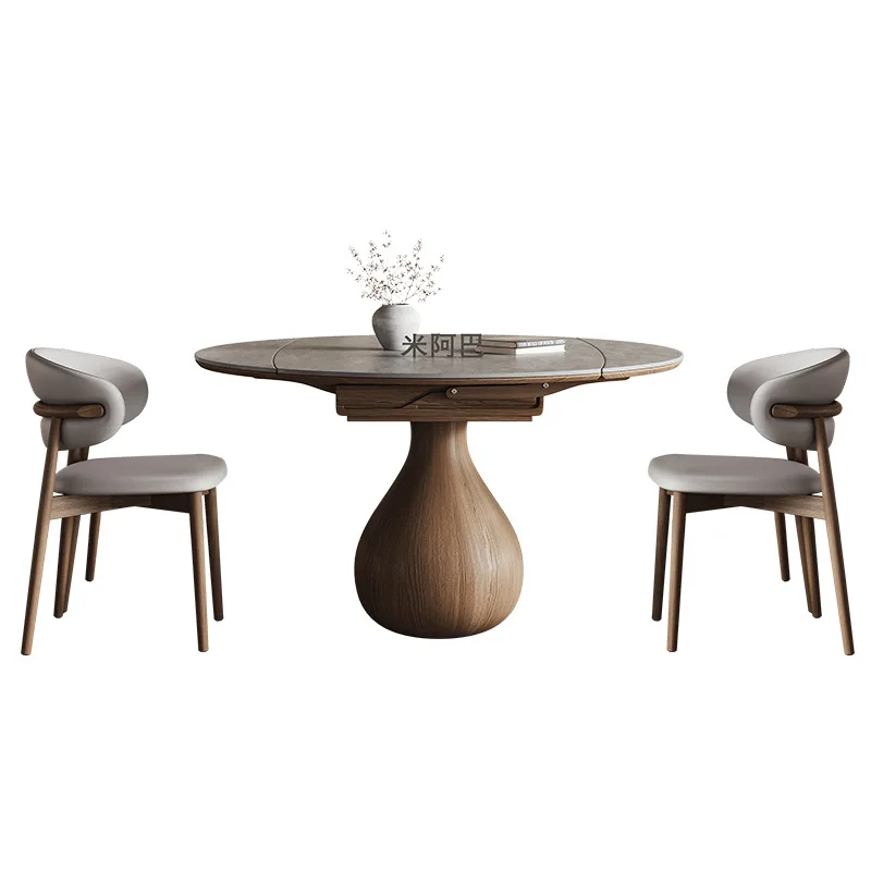 

Nordic, solid wood, retro, retractable, slate, dining table, home, modern