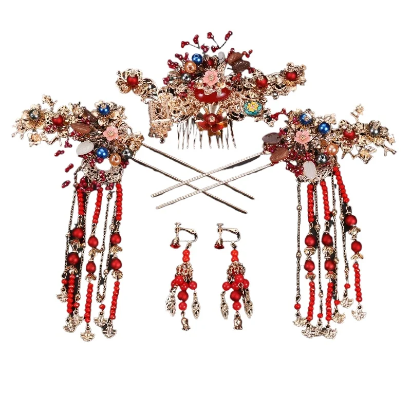 chinese-bridal-headgear-set-red-jewelry-wedding-phoenix-crown-crown-hair-accessories