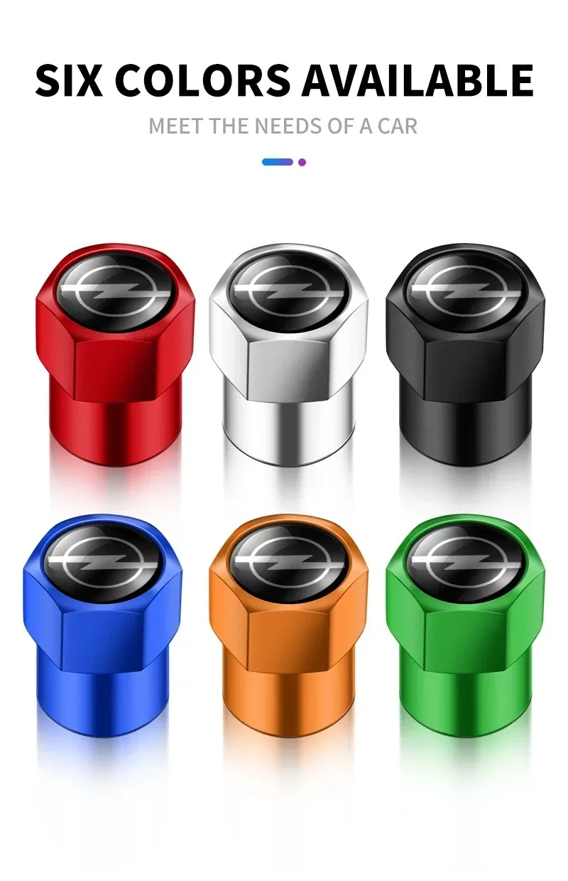 

4 шт./компл. колпачки для клапанов шин премиум-класса, металлическое резиновое уплотнение, подходят для Opel Astra Antara ‌ Zafira Tigra Rocks Mokka-e Corsa Insignia Combo Vivaro