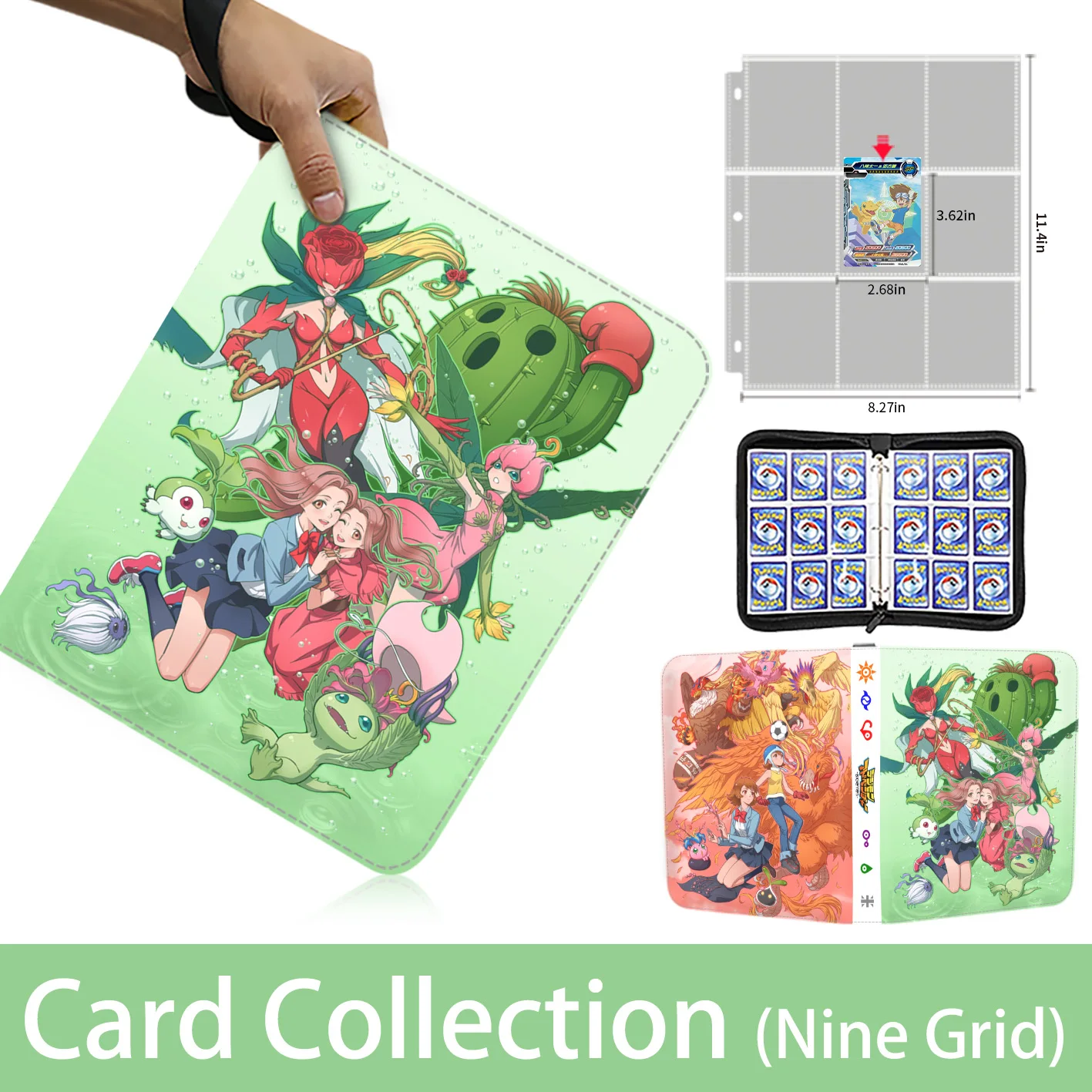 Digital Monster Binder 9 Pocket Trading Card Holder: The Ultimate Solution  for Organizing and Protecting Your Anime Card Collection