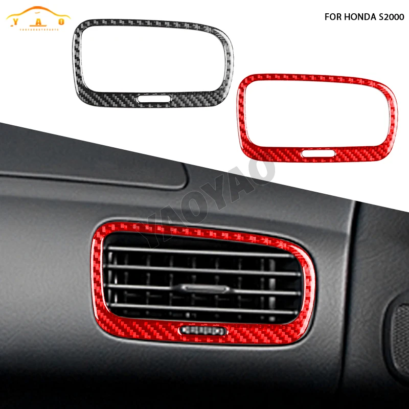 

Carbon Fiber For Honda S2000 2004 2005 2006 2007 2008 2009 Front Passenger Air Outlet Panel Cover Frame Trim Sticker