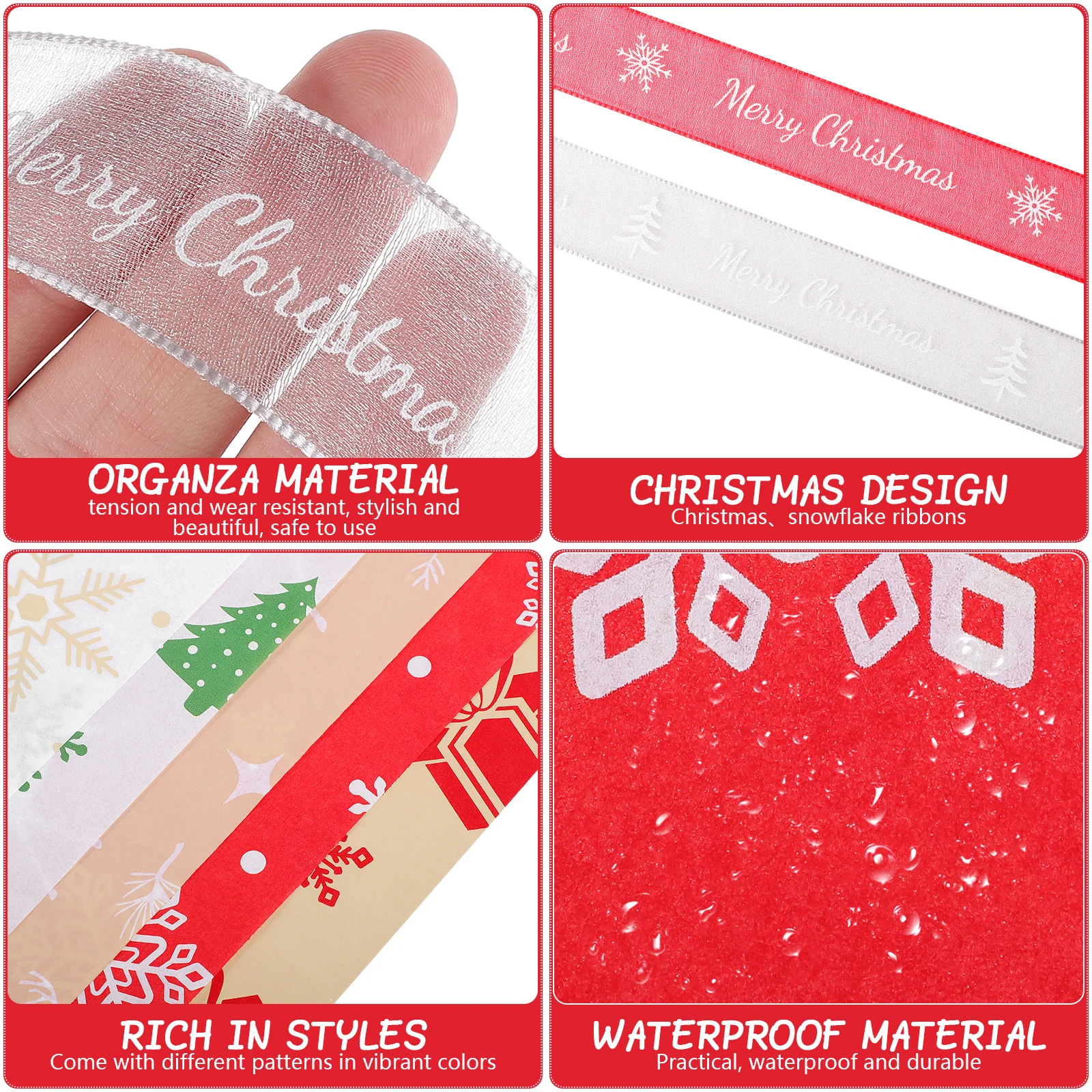 Candycane Wrapping Paper Decorative Parchment Flower Packaging Rope Chirstmas Tissue Bouquet Assorted Christmad Gift