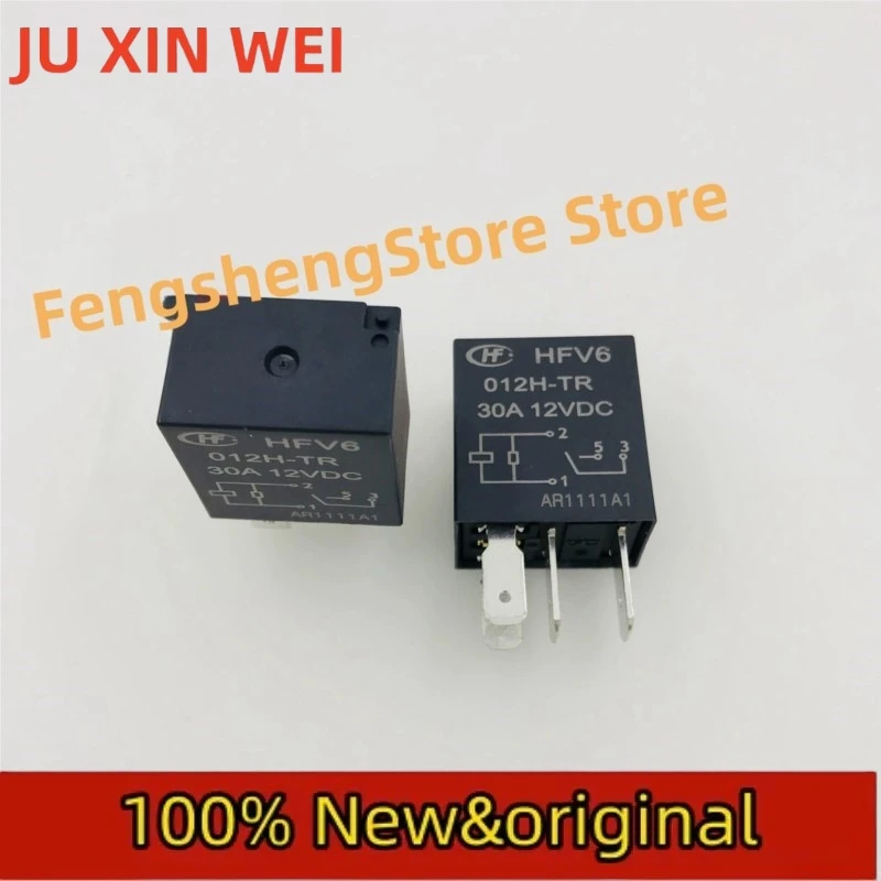 5PCS Hongfa Automotive Relay HFV6-012H-TR 4-pin Group Normally Open 30A12VDC with Transient Resistance