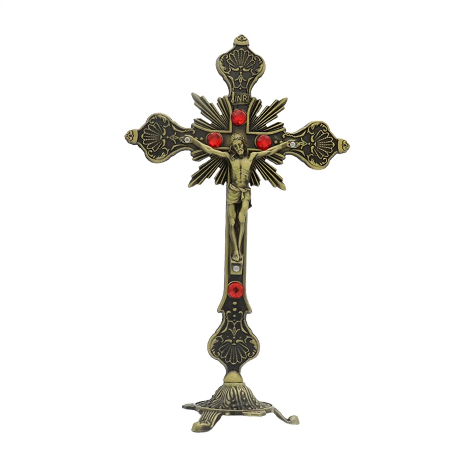 Hängendes oder stehendes Kruzifix, 25,4 cm, Figur, religiöse Geschenke, Kruzifix mit Ständer für Tischplatte, Wohnzimmer, Altar, Schlafzimmer, Zuhause