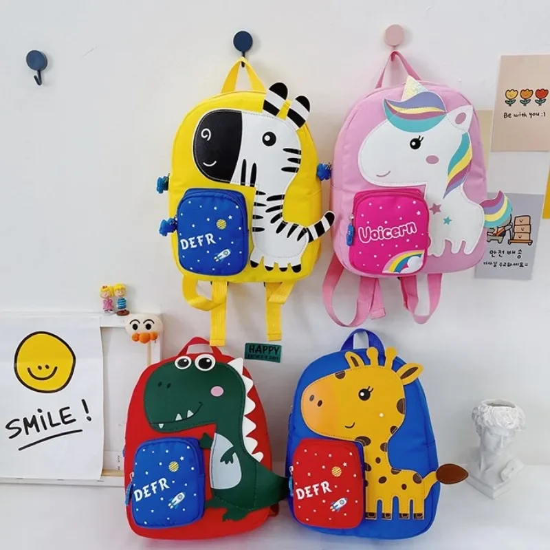 New Kindergarten Back to School Schoolbag Korean Version Cute Cartoon Little Dinosaur Backpack Baby Travel Backpack