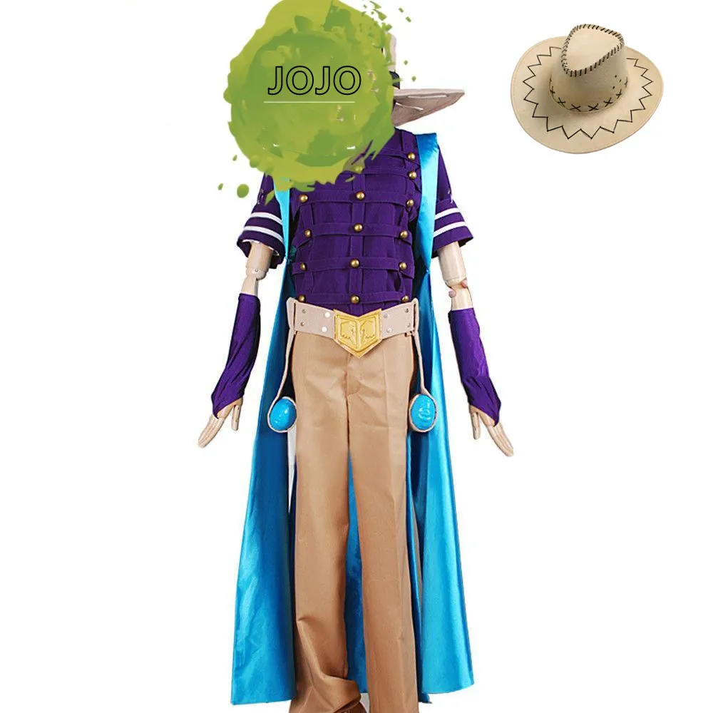 Costume da Cosplay JOJO: Zeppeli Gyro – Il Completo Perfetto per Chi Vuole Recitare il Ruolo di un Leggendario Combattente
