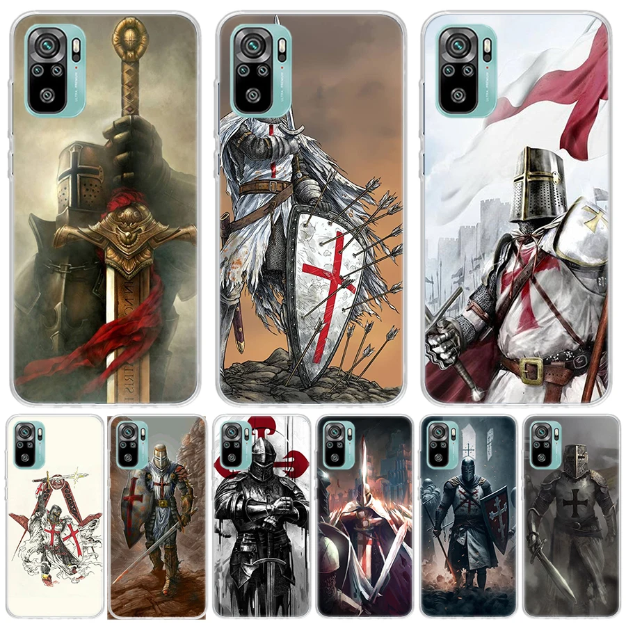 Knights Templar Crusades For Xiaomi Poco X6 X3 Nfc X5 X4 F6 F5 Pro Phone Case F4 Gt F3 F2 F1 M5S M4 M3 M2 5G Fundas Coque X3 Nfc