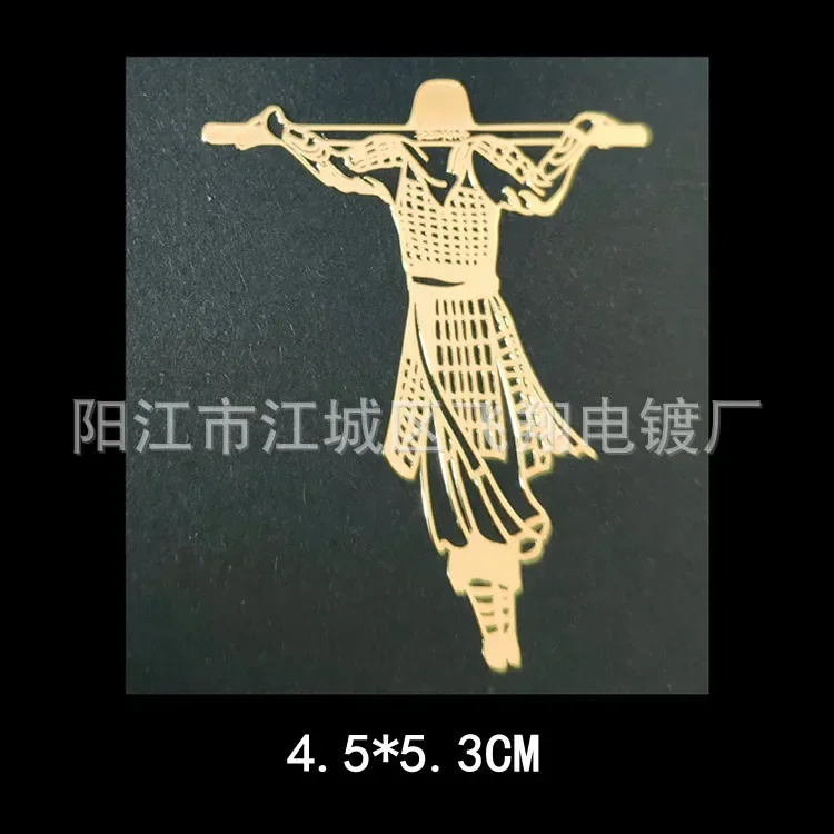 Gouden boeddhistische metalen sticker - afbeelding 1