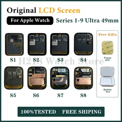 Original LCD Display Touch Screen Digitizer For Apple Watch Series1/2/3/4/5/6/7/8  Assembly Replacement part bezel 38/42/41/45mm