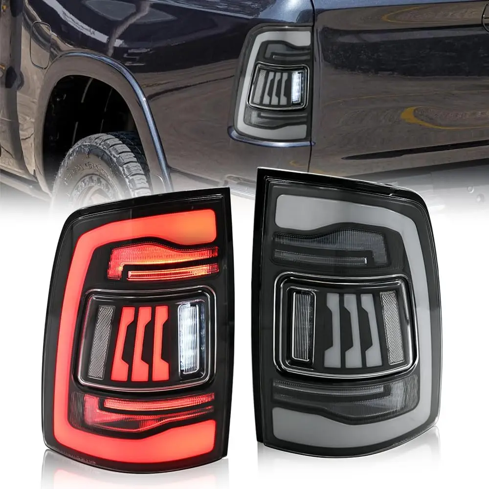 

1 комплект светодиодных задних фонарей для Ram 1500/2500/3500 Classic 2009-2018 с анимацией запуска, указатель поворота, задние стоп-сигналы багажника