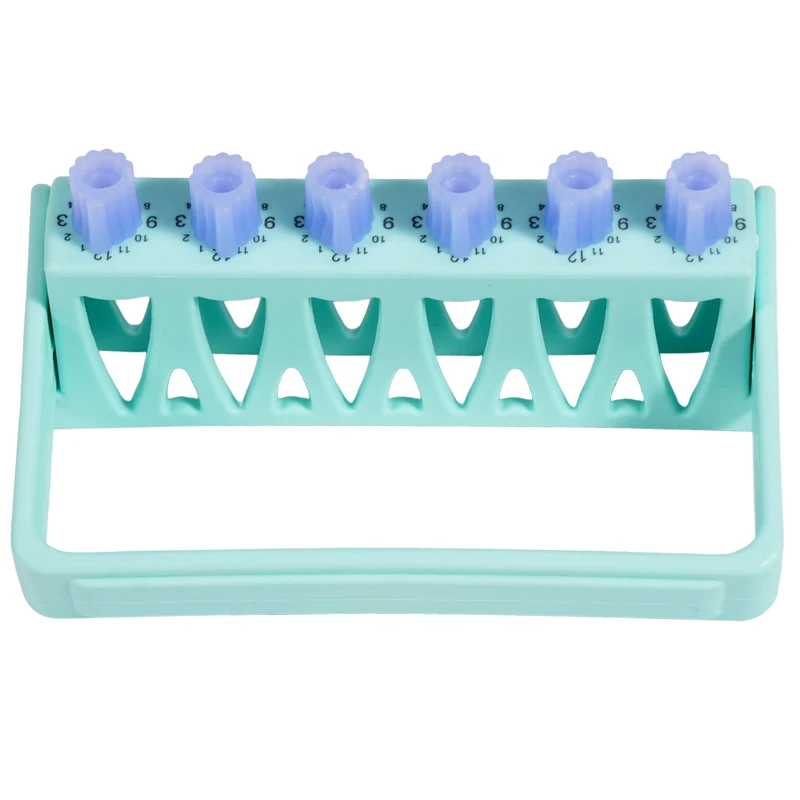 Dental Root Canal Files Disinfection Counting Tool 6 Holes Endo Files Holder Sterilization Box Record Times