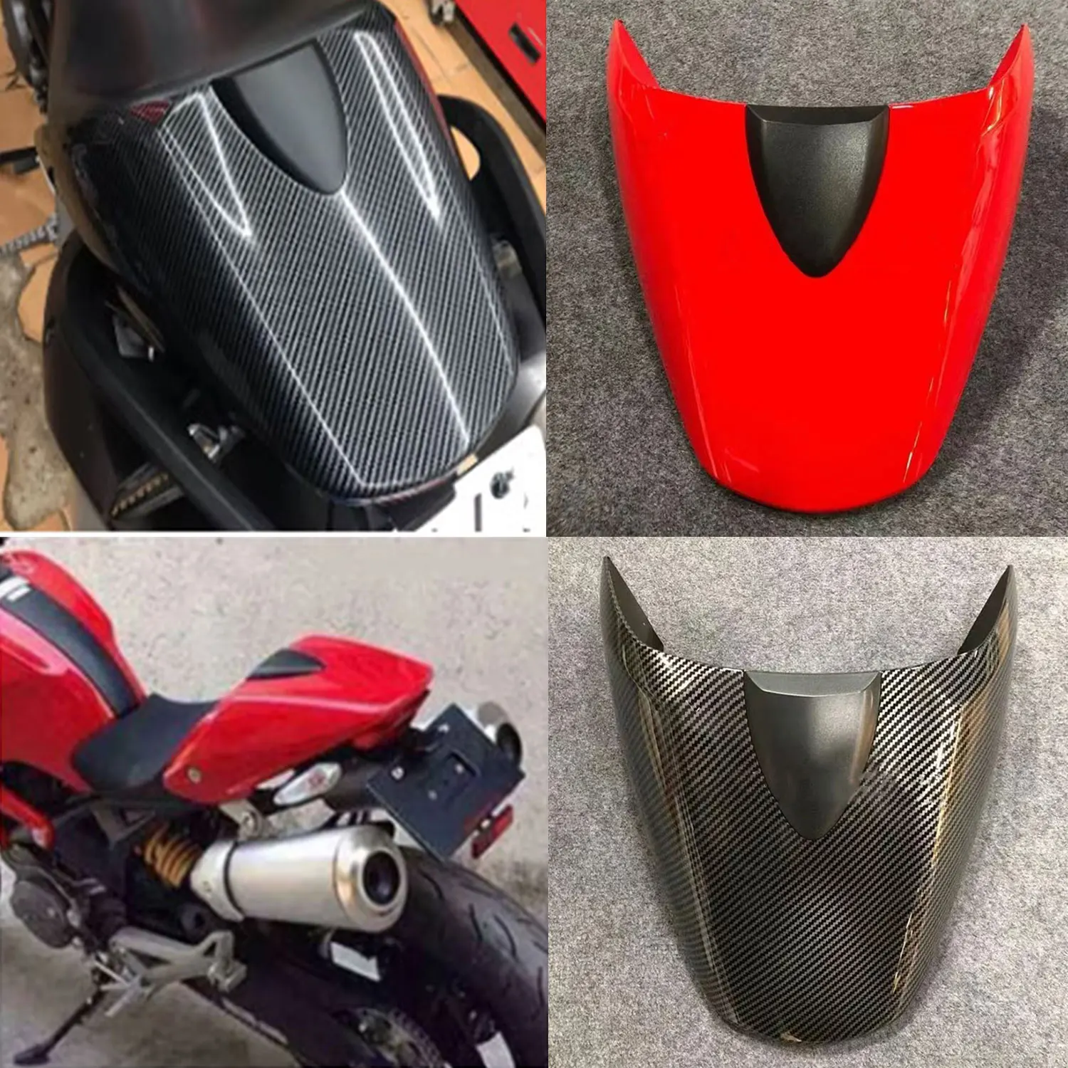 For Ducati Monster 796 696 795 659 1100 1100S 2008 -2012 13 2014 Motorcycle Pillion Rear Passenger Seat Cowl Cover Hump Fairing