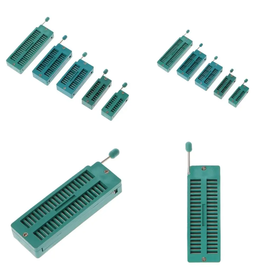 

16, 20, 24, 28, 40 P Pin 2,54 мм, зеленый DIP-тест, универсальный разъем ZIF IC, сварочный тип, высокое качество