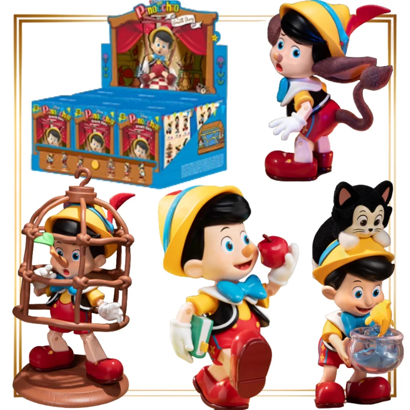 TOPTOY Disney Pinocho serie de diario de crecimiento caja ciega de figuritas adorno de escritorio bolsa de la suerte sorpresa regalo de Navidad juguete de Anime