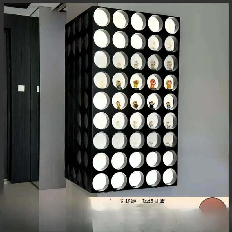 

Figure display wall doll luminous display rack POP MART blind box storage cabinet household