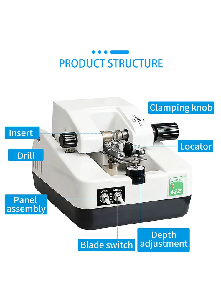 China Equipment WZ-JP800 Optics Instruments Lens Tool Groover eyeglasses processing equipment grooving machine for half frame