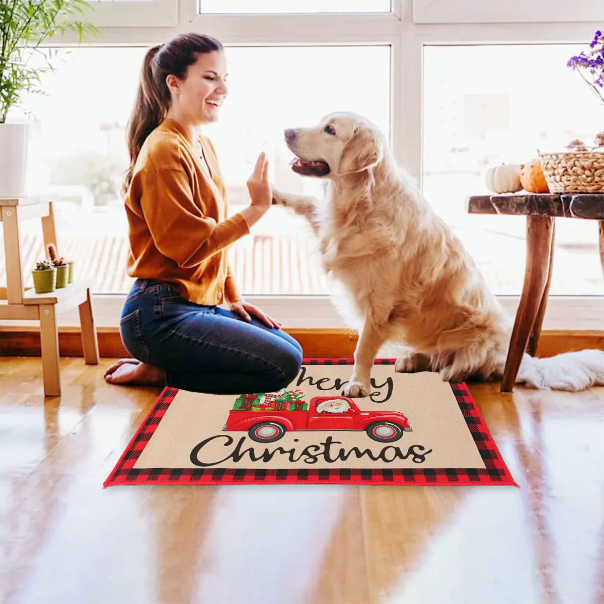 Christmas Door Mat Santa Claus Outdoor Carpet Merry Christmas Decorations For Home 2024 Navidad Xmas Ornament Gifts NewYear 2025