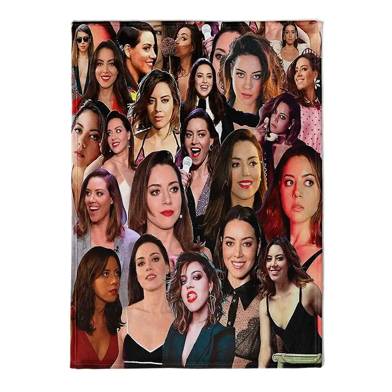 

Gaslight Gatekeep Girlboss Aubrey Plaza Photo Collage Throw Blanket for Women Men Girls Boys Kids Pets Dogs Cats Couch