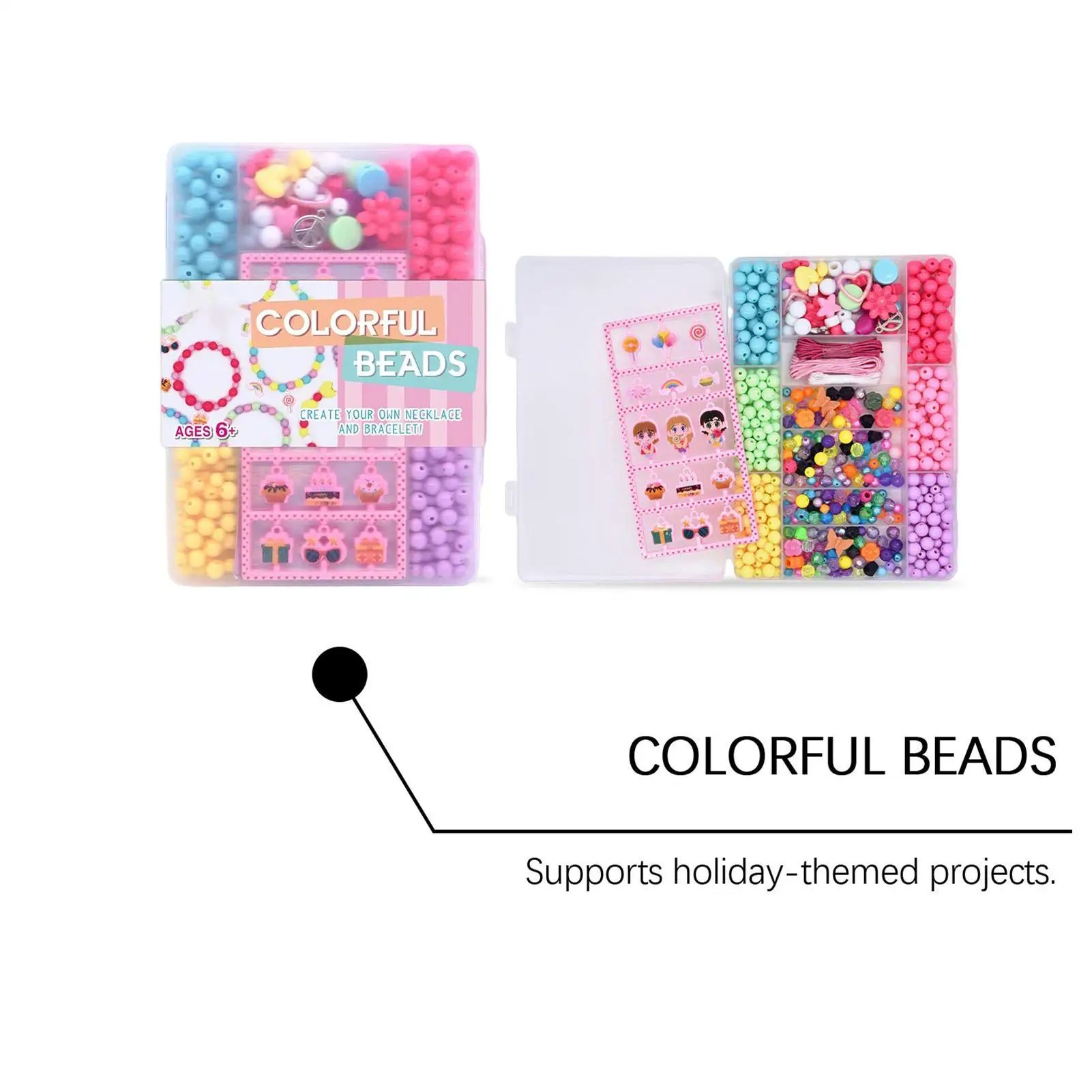 Pulseira fazendo contas kit para fazer pulseira da amizade portátil atividades de artes hobby artesanato suprimentos brinquedo conjunto para meninos