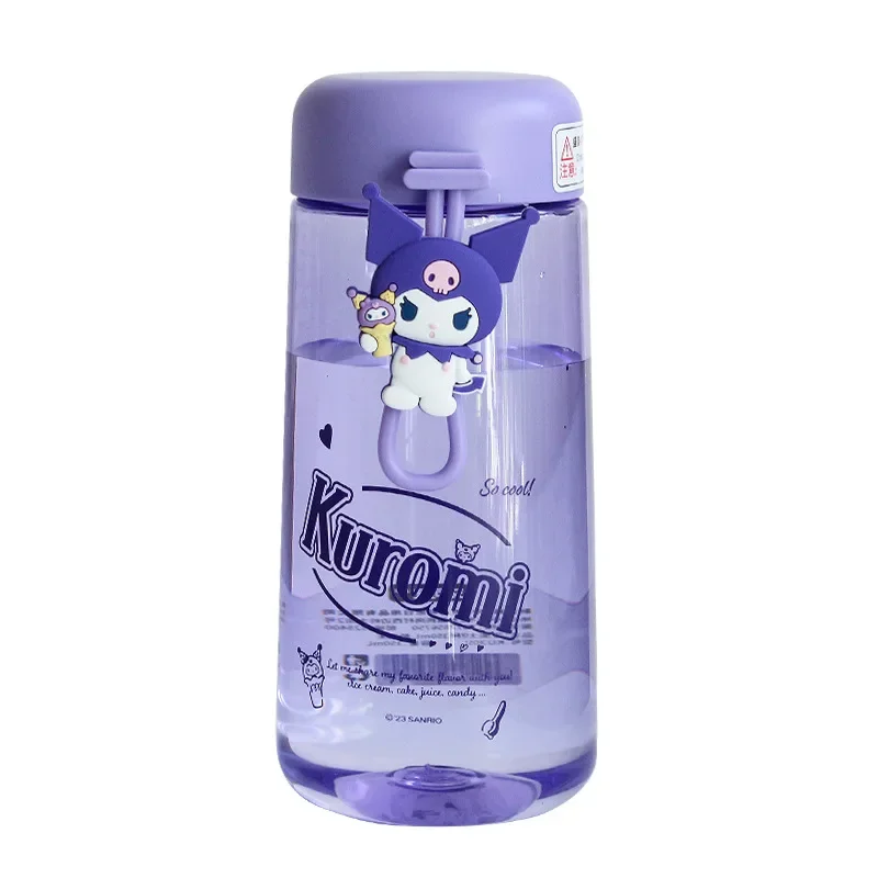 Sanrio Kuromi Melody Plastic Water Cup Girls Cute Doll Portable Drinking Cups Students Cold Water Bottle Large Capacity Milk Cup