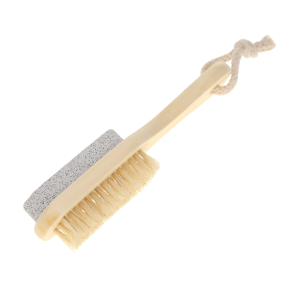 Foot Washing Brush Exfoliating Dead Skin Foot Rubbing Brush Pumice Stone Natural Bristle Comfortable Remover Scrubber Tool