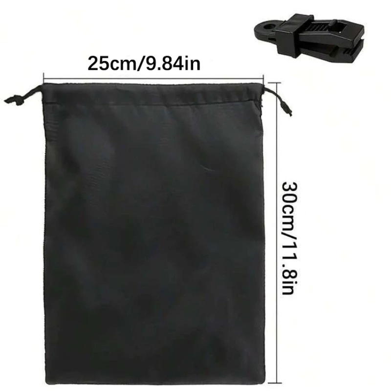 24 Set Heavy-Duty Windproof Outdoor Curtain Accessories Outdoor Curtain Weight Bags + Clips for Arches Patios Backyards Porches