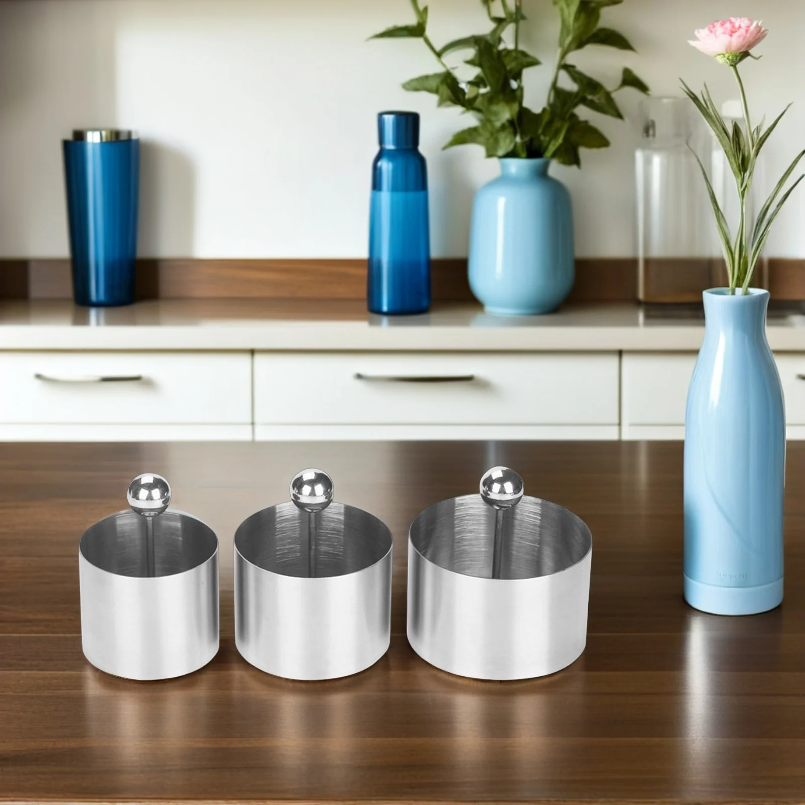 

1Set Stainless Steel Round Cold Dish Mold Premium Kitchen Utensil Cold Dish Plating Mold Cake Ring Kitchen Utensil