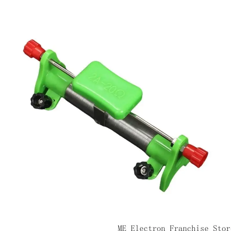 Sliding Electric Resistance 2A 20Ω Adjustable Sliding Rheostat For Circuit Testing And Physics Teaching Demonstration