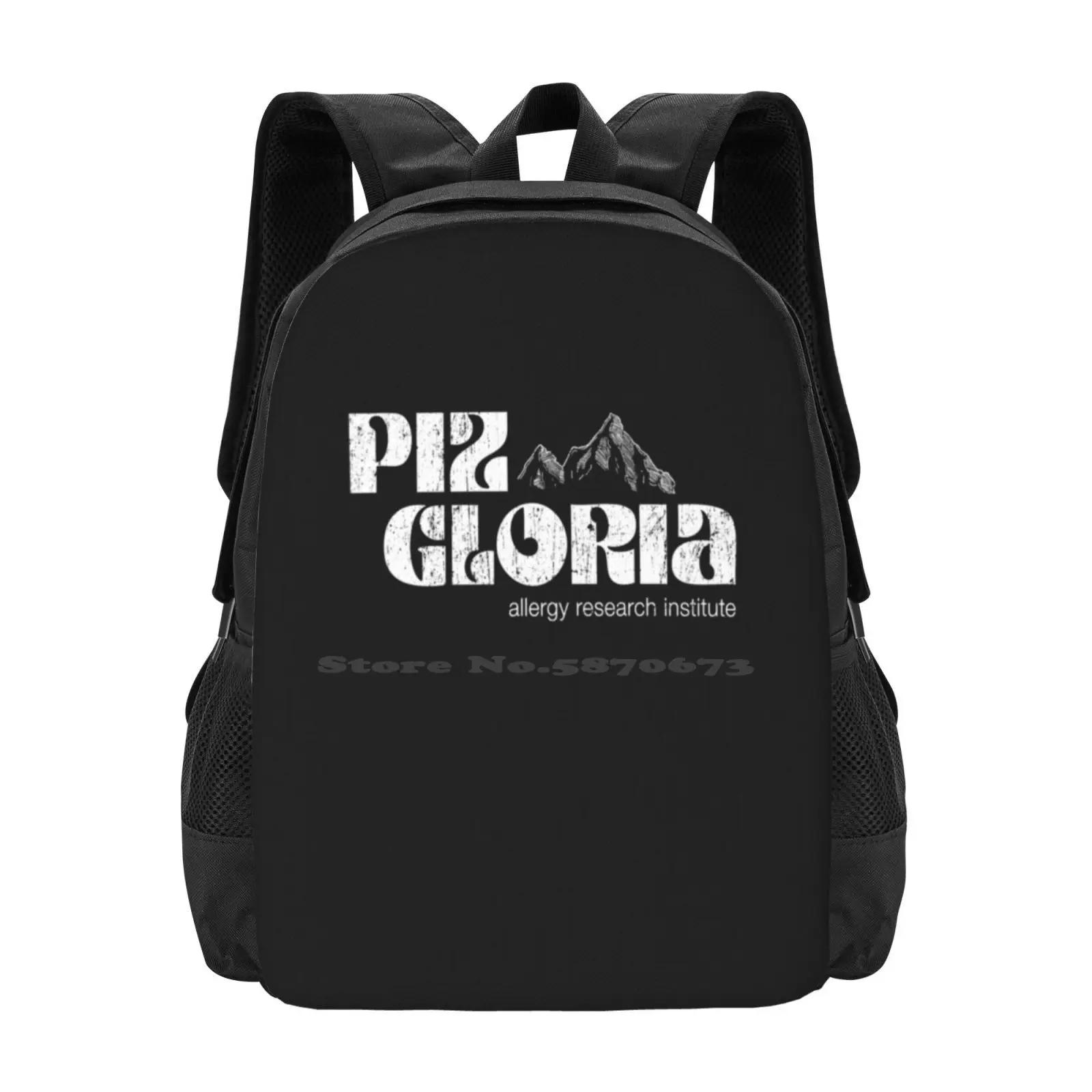 Essential Piz Gloria Allergies Rearch Institute ( Worn Look ) Pattern Design Bagpack School Bags Essential Piz Gloria Allergies