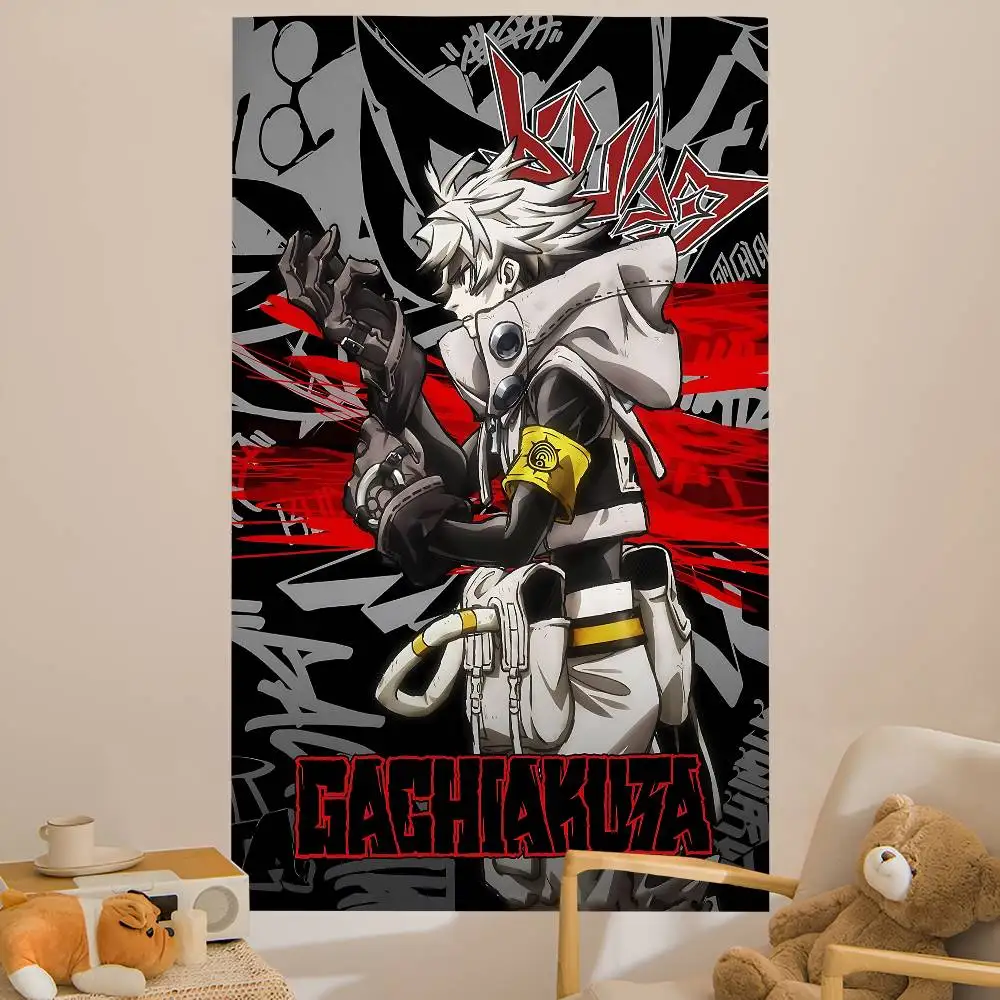 Anime G-GACHIAKUTA Tapestry Art Printing Japanese Wall Tapestry Anime Wall Hanging Home Decor