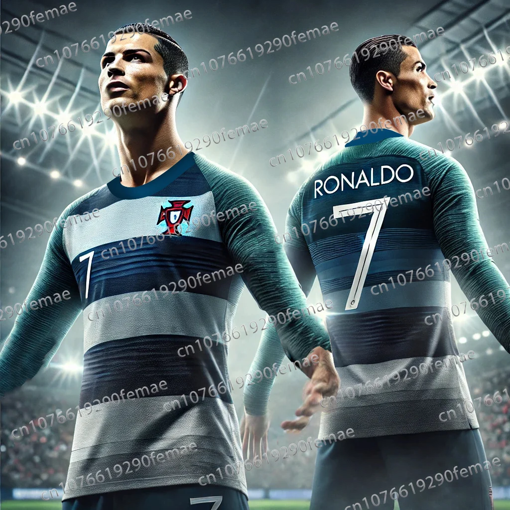 2024/25HOT SALE Ronaldo Football Fan Long Sleeved T-shirt For Daily Matches And Training, Breathable And Sweat Wicking Jersey