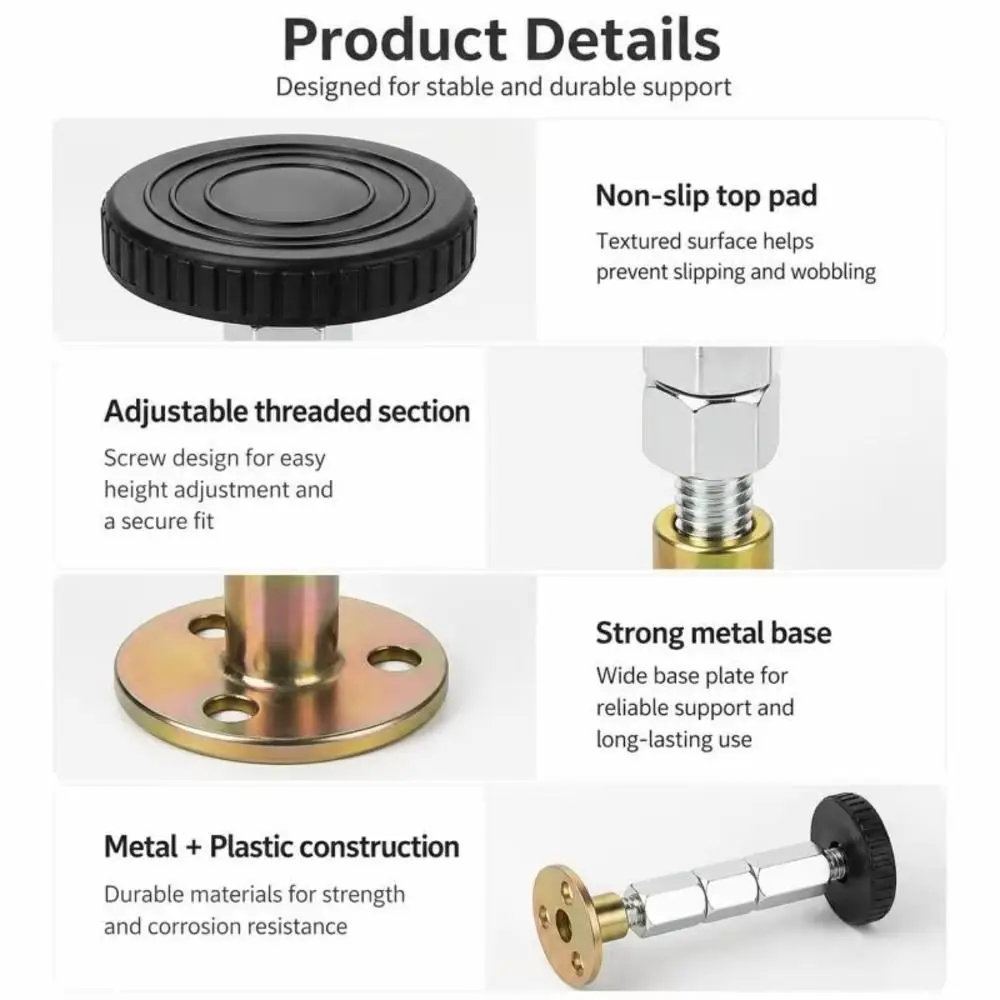 1Pcs Self Adhesive Bed Frame Anti Shake Tool Adjustable Threaded EVA Cushion Furniture Cabinet Stabilizer Noise Reducing