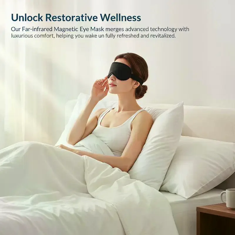 Adjustable Length Magnetic Sleep Eye Mask Light Blocking Eye Fatigue Relief Dark Circles Protection Eye Patch Pure Color