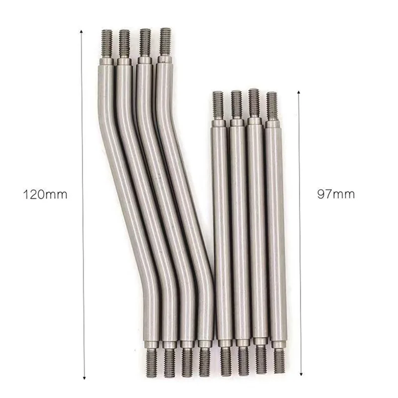 Varilla de enlace de suspensión de Metal 16X, varilla de tracción de dirección para Axial Capra AXI03004 1/10 coche trepador de control remoto, piezas de mejora