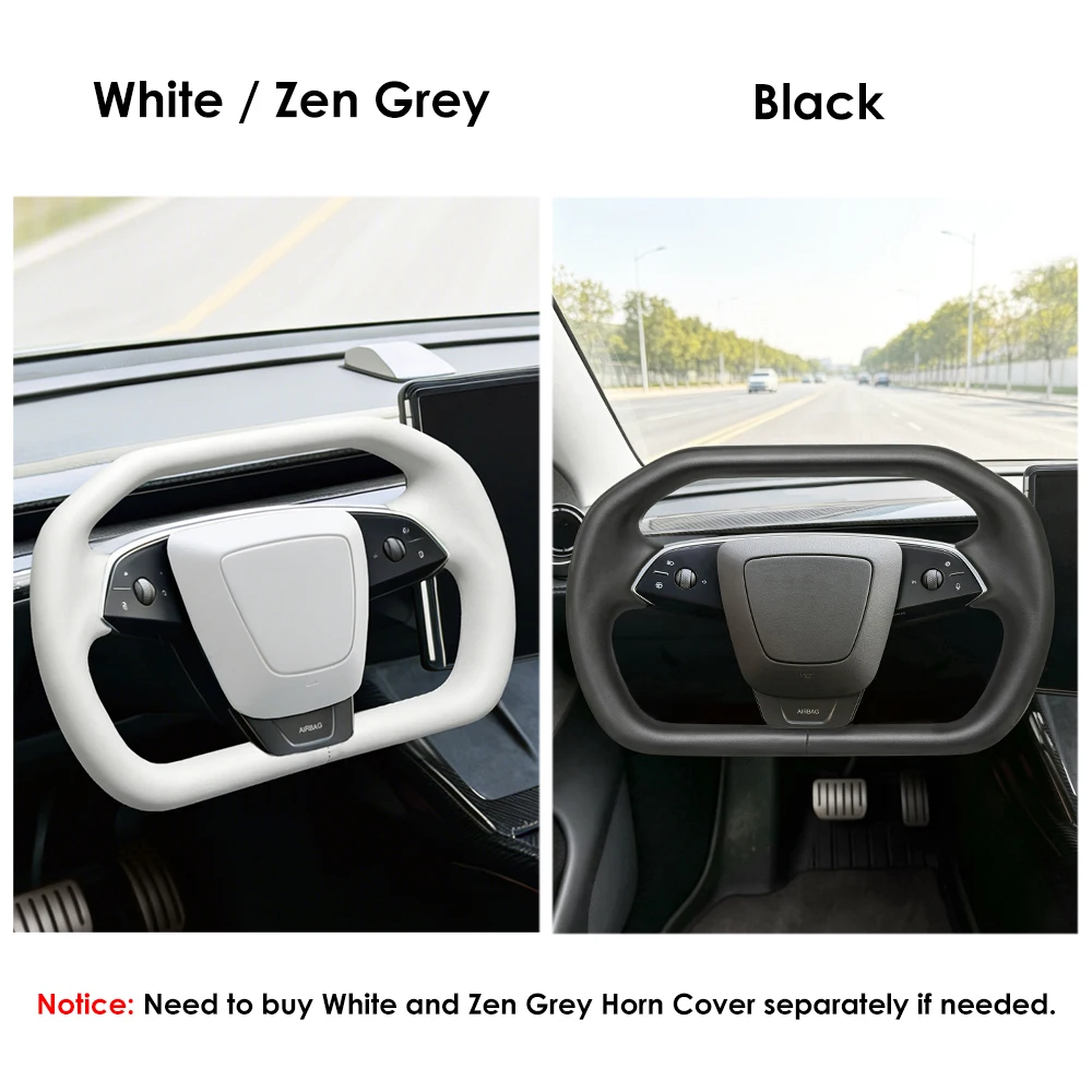 VJOYCAR 2026 Newest 350mm Cybertruck Yoke Steering Wheel for Tesla Model YL New Model 3 Y Juniper Racing YOKE Handle with Heat
