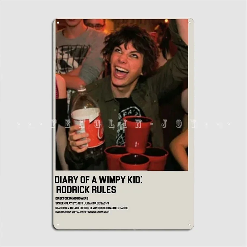 Rodrick Rules Poster Metal Plaque Wall Cave Garage Club Vintage Painting Décor Tin Sign Posters