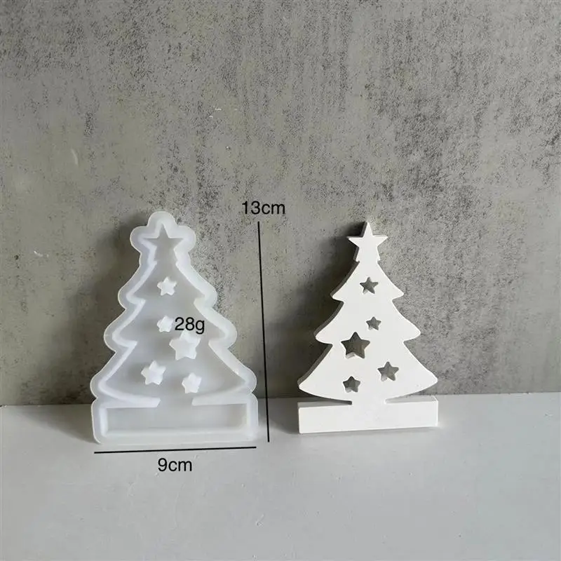 Christmas Tree Fish Candle Holder Silicone Mold Resin Concrete Molds Candlestick Resin Mould Home Holiday Decoration Gifts