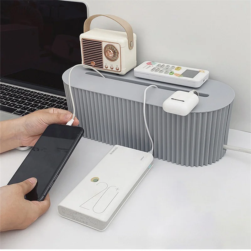 Nordic Stecker Bord Lagerung Box Kabel Draht Organizer Fall Buchse Wireless WiFi Router Armband Desktop Daten Linie Stecker Halter Regal