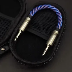 10cm 고품질 헤드폰 어댑터 케이블 스테레오 음악 플레이어용 4.4mm ~ 3.5mm 발열 등급 금은 팔라듐 구리 합금