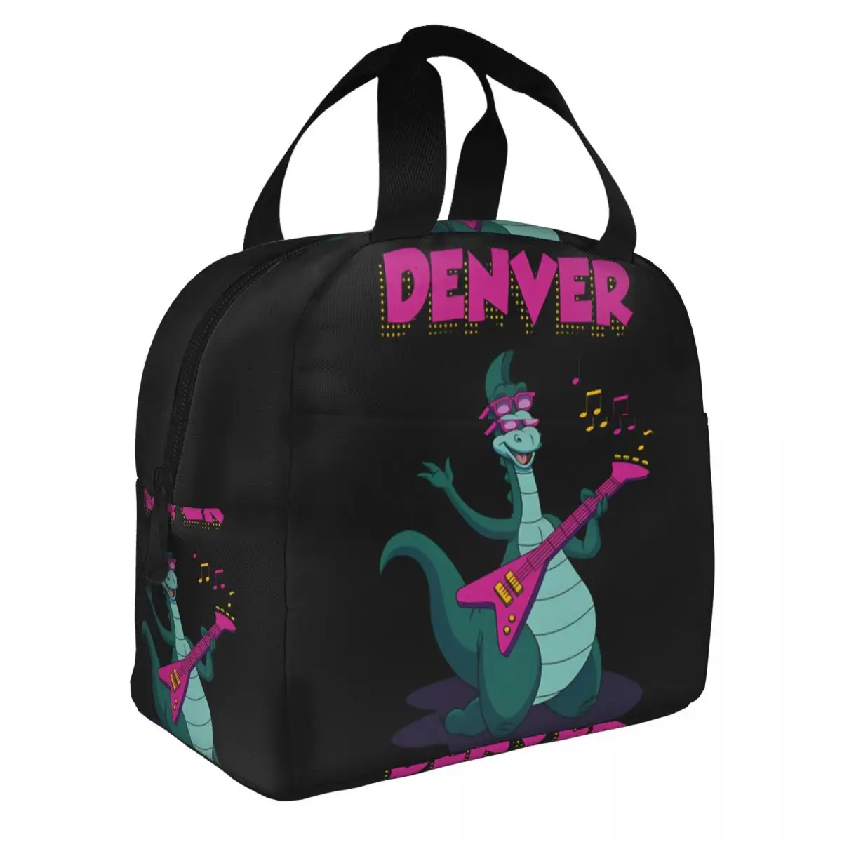 Music Food Bags D-Denver Office Staff Cooler For Lunch Picnic Storage Tote